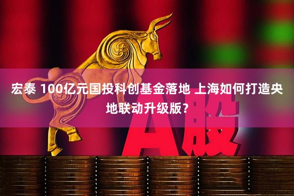 宏泰 100亿元国投科创基金落地 上海如何打造央地联动升级版？